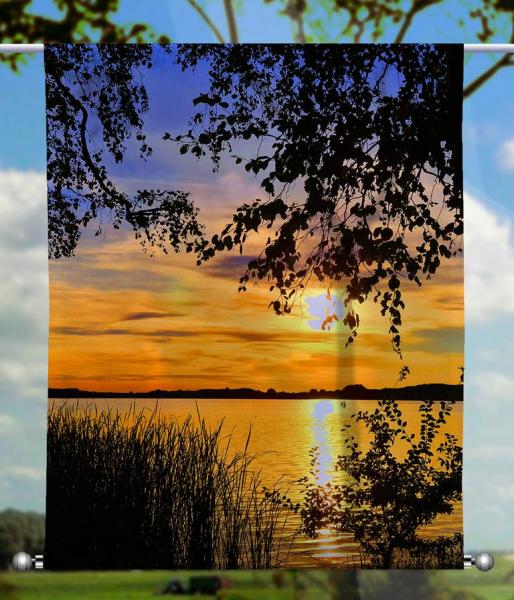 Abendstimmung am See, Scheibenhänger eckig